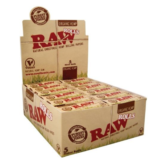 RAW ORGANIC HEMP ROLLS SLIM KING SIZE 5M