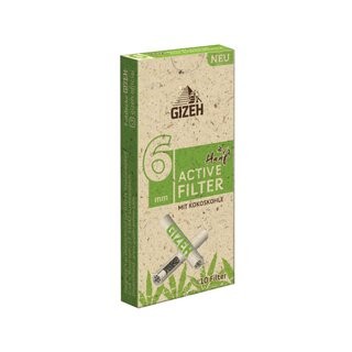 GIZEH HANF & GRAS ACTIVE FILTER 6MM 10 STK.
