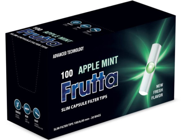 FRUTTA APPLE MINT CLICK CAPSULE FILTER 6MM SLIM 100 STK.