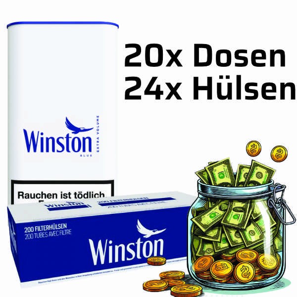 WINSTON BLUE EXTRA VOLUMEN MEGA SPARPAKET