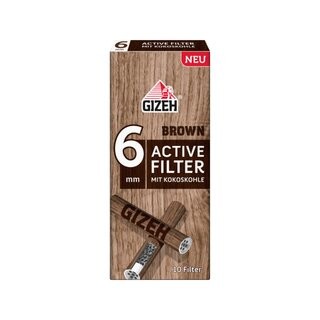 GIZEH BROWN ACTIVE FILTER 6MM 10 STK.