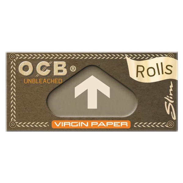 OCB VIRGIN UNBLEACHED ROLLS SLIM