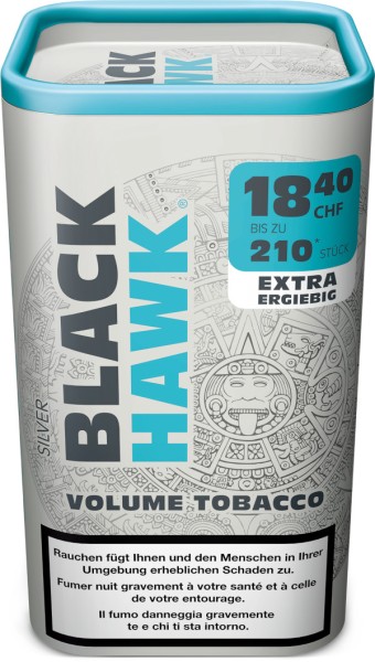 BLACK HAWK SILVER VOLUMENTABAK DOSE 95G