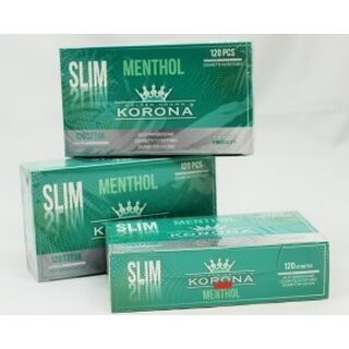 KORONA ZIGARETTENHÜLSEN MENTHOL SLIM 120STK.