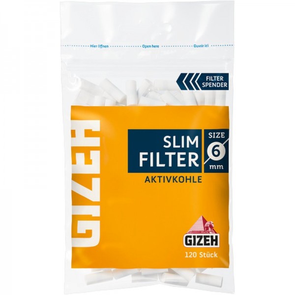 GIZEH SLIM FILTER AKTIVKOHLE 120STK.